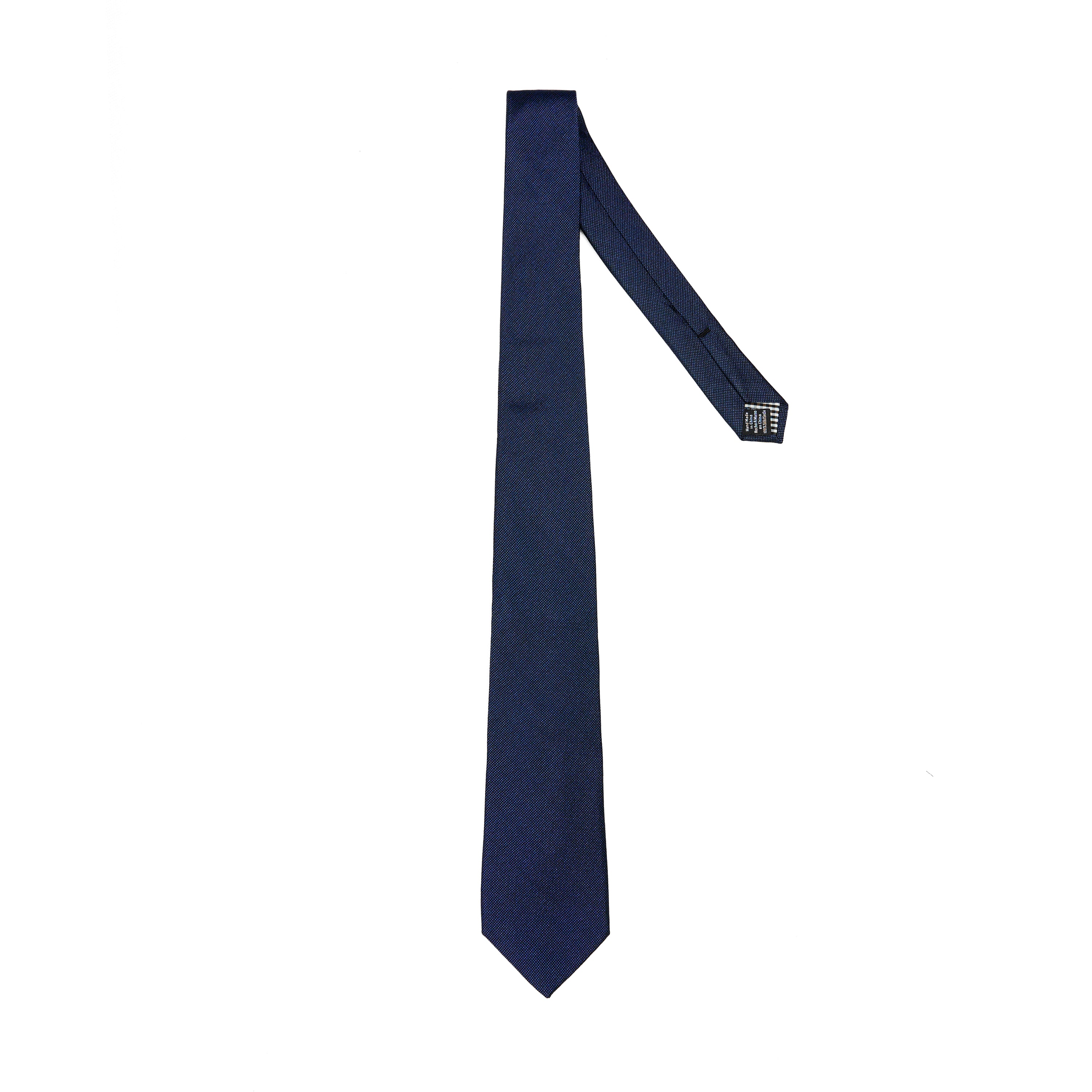 Lupo Bianco Classic Navy Silk Tie - Image 2