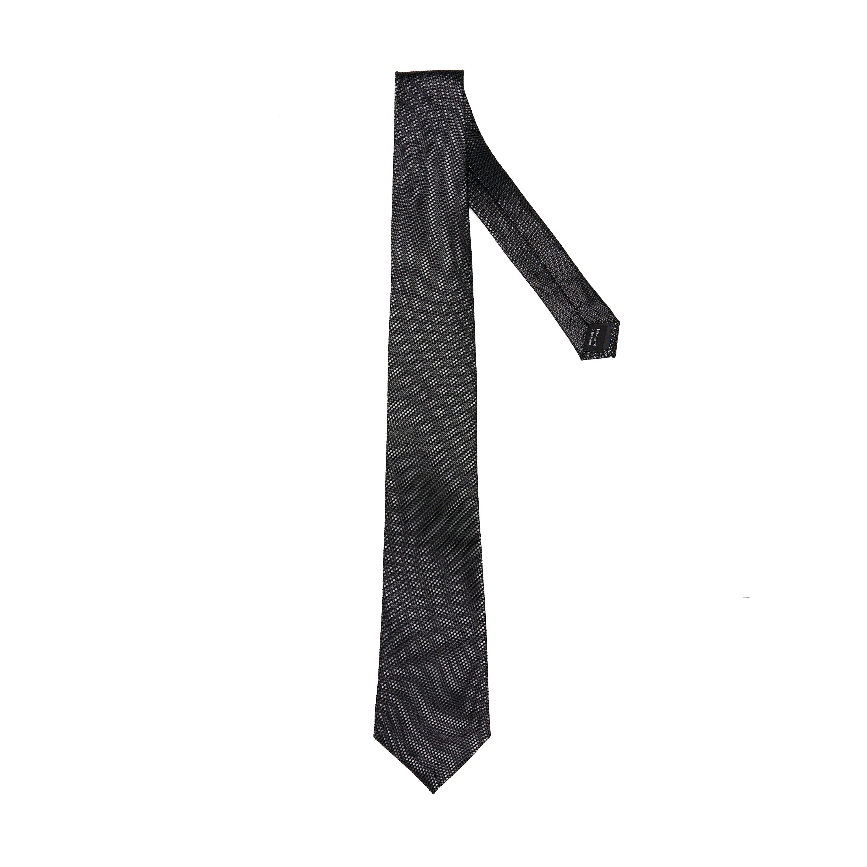 Lupo Bianco Nero Micro-Texture Tie - Image 2